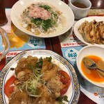 バーミヤン - あんかけ蟹炒飯、油淋鶏、W餃子