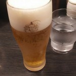 香氣 四川麺条 - サービス生ビール