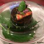 日本料理 TOBIUME - 梅雨 車海老と茄子､南瓜､椎茸､オクラ､ズッキーニのゼリー寄せ