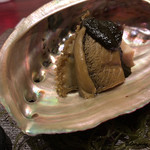 日本料理 TOBIUME - 煮あわびとどんこ椎茸と海苔佃煮