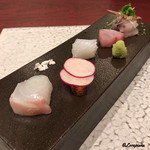 日本料理 TOBIUME - 平鱸､唐墨､水烏賊､赤鯵､真鯵