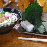 寺坂 - 料理写真:うどんと柿の葉寿司のセット
