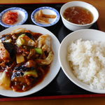 西安刀削麺 - 四川ナス定食　780円