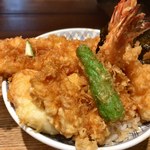 日本橋 天丼 金子半之助 - 江戸前天丼アップ