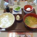 Sukiya - 納豆たまごかけ朝食・とん汁変更