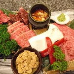 仙台牛焼肉 バリバリ - 極上盛り合わせ(5980円)