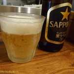 Menya Saichi - 瓶ビール。お値段は500円。(2017/6/24)