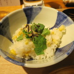 まる富 - 29年7月　とうもろこし炊込みご飯　アップ