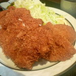 西麻布 三河屋 - とんかつ定食…ハムカツとコロッケ付き