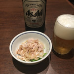 Yui Getuan - 瓶ビールと日替わり小鉢