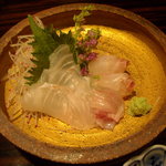 野口太郎 - ヒラメ、右側は昆布締め