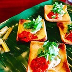 Spice&Dining KALA - 『揚げピザの納豆チャトニ＆ラズベリーのアチャール』様