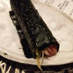 欧割烹 清水 - 中トロ漬けと古漬けの贅沢海苔巻き♪