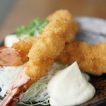 亀島亭 - 大エビフライ単品1300円