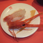 Sushikaisen Uotei - お皿の上で動いていた「手長えび」