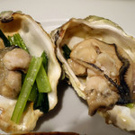 トラットリア アマッザ - 真鯛のムニャイア，牡蠣のコンフィとピュレ添え
