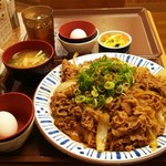 すき家 - ネギ玉牛丼キング 1260円と3点セット 130円