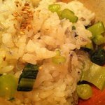 すぎなか - じゃこ菜ごはん。んむんむ