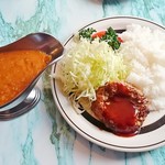 レストランオオタニ - ハンバーグカレー1300円。