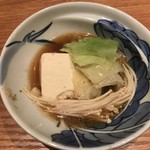 橙 - 豆腐、キャベツ、エノキ茸