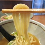 麺屋NOROMA - 特選鶏つけ麺の麺リフト、とりあえずしてみました。