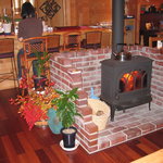 ログキッチン ヴァレ・ノワール - 薪ストーヴのある風景３