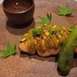 郷土味 かけはし - スズキの青唐田楽