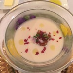 ビストロ ダイア - ヴィシソワーズ パリソワ仕立て イタリア産サマートリュフとパルマ産プロシュートのセッシェ