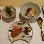 中國菜 神谷 - 2017.07 前菜、鱧、よだれ鶏、叉焼、鮎