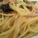 茄子とベーコンのアーリオオーリオ　アップ