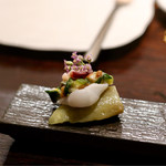 メゾン ルパン ミュラ - 水たこのマリネ、ひすいナス、オクラ、つるむらさき等合わせたディップ