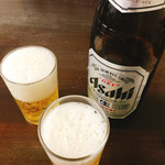 Uchuuken Shokudou - 瓶ビールアサヒ
