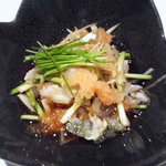 鮨 おさむ - たこと何かｎ湯引きの和えもの