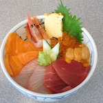 Tsukijidomburiichiba - 市場どんぶり☆海の幸がたっぷり入った市場丼。