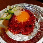 焼肉 鶯谷園 - 焼きユッケ