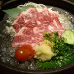 串兆ダイニング - 絶品、霜降りの馬刺し。美味♪