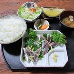 はましゅく - イワシ刺身定食(2017/07/19撮影)