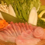 海鮮個室居酒屋 魚之介 - 極　海鮮雲丹しゃぶ鍋の具材・海鮮しゃぶ鍋プラン10品（4000円コース）