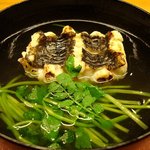 岩さき - 焼穴子のお吸物（アップ）