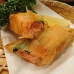 うめ小町 - もち＆明太子＆チーズ＆大葉の春巻き