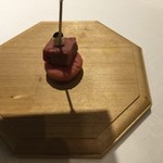 リストランテ サクラ - 2017.4 ビーツのフィナンシェ　蝦夷鹿のモルタデッラ