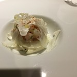 リストランテ サクラ - 2017.4 カリフラワーのパンナコッタ　甘海老とコンソメのジュレ