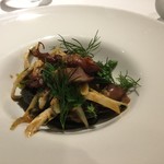 リストランテ サクラ - 2017.4 イカ墨のタリアテッレ　富山のホタルイカ