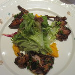 リストランテ 濱崎 - 鶉のグリルのハチミツとバルサミコ風味