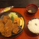 ふじやからあげ - 唐揚げ定食（ピリ辛・大）