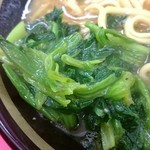家系ラーメン王道 いしい - ほうれん草と青菜のコンビ