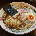 麺座 かたぶつ - ソフトイカ煮干しの追い煮干し中華そば