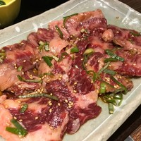 山形山　月島店 - ハラミ定食。ハラミ特有の旨味の強さを楽しむことができます。