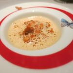 銀座 レカン - 雲丹卵　甲殻類の泡のスープ　ふわふわのスクランブルエッグ