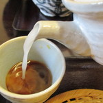 蕎茶亭まるやま - 蕎麦湯は蕎麦粉添加のとろとろ